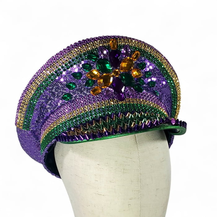 10"L X 6.25"H Jeweled "Police" Hat