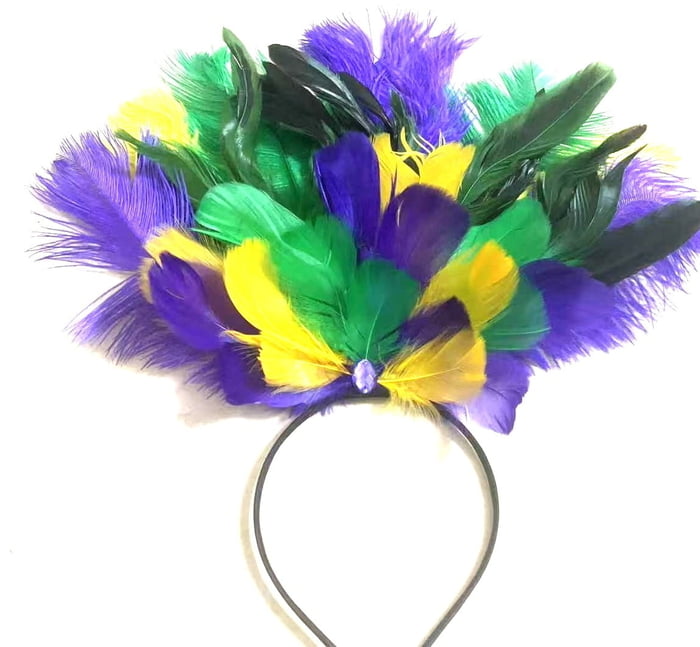 4" x 15" Headband w PGG Top Feathers