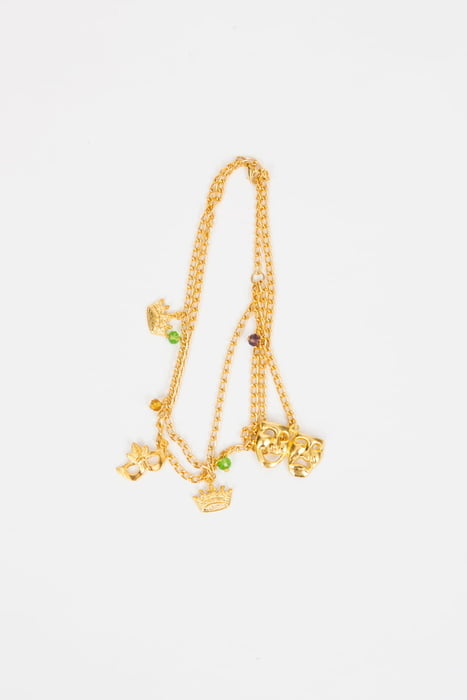 7.5" Mardi Gras Charm Bracelet