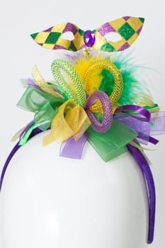 12" Mardi Gras Harlequin Headband