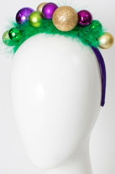 10" Mardi Gras Ornament Headband