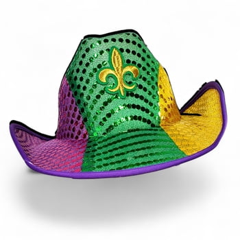 14.5"L X 4" Crown PGG Cowboy Hat W/FDL