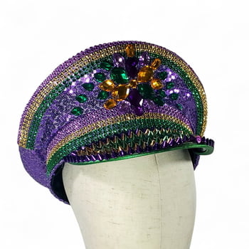 10"L X 6.25"H Jeweled "Police" Hat