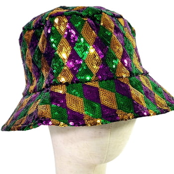 Sequin Harlequin Bucket Hat Adult