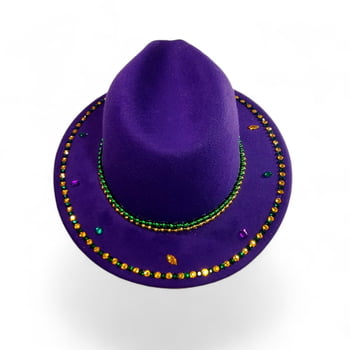 15" X 13" 5.25" Mardi Gras Hat w Sash
