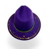 Purple Mardi Gras Rhinestone Hat