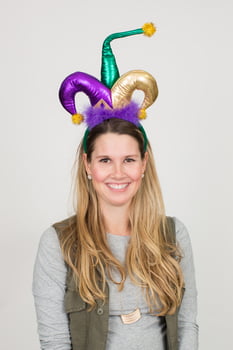 18" x 11" Metallic Jester Hat Headband