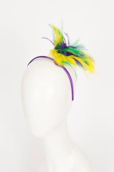 8-108 Mardi Gras Feather Headband