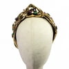 Gold Lame Headband w Beads
