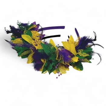 PGG Flowered Feathered Head Band Full