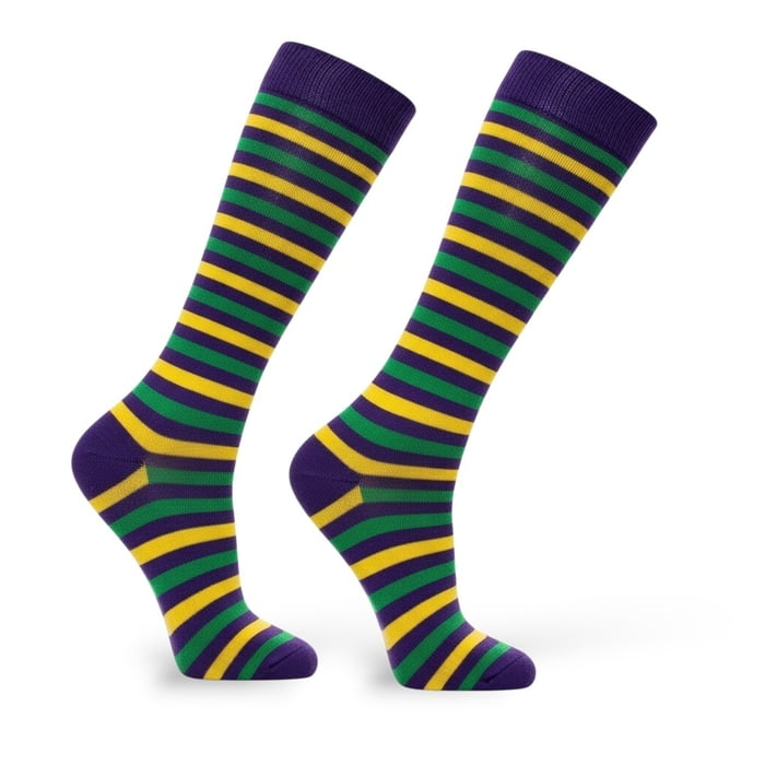 Stripe Cotton Knee Socks