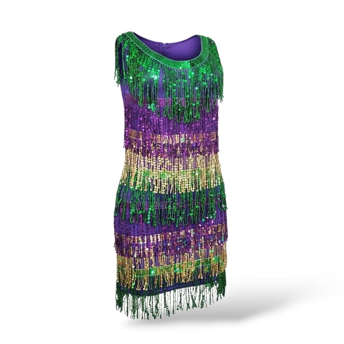 PGG Sequin Dress w Fringe