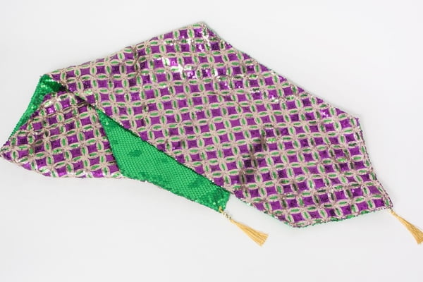 12" x 72" Purple Dazzle REVERSIBLE Table Runner