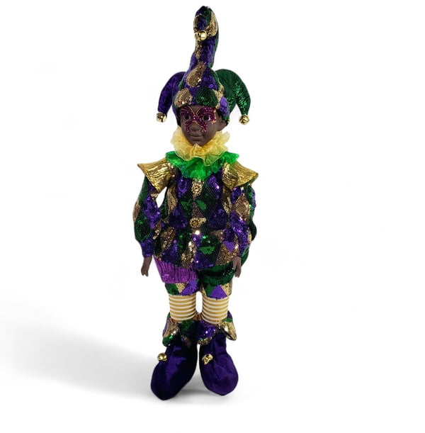 NEW!! 17" Standing Jester w Harlequin Clothes