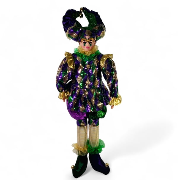 NEW!! 33" Mardi Gras Jester w Harleqin Fabric