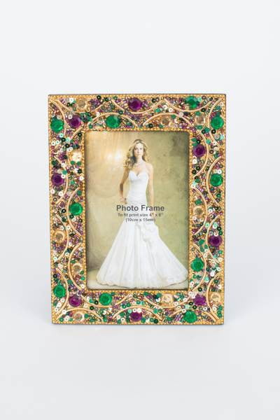 5"x 7" Gold Jeweled Mardi Gras Frames