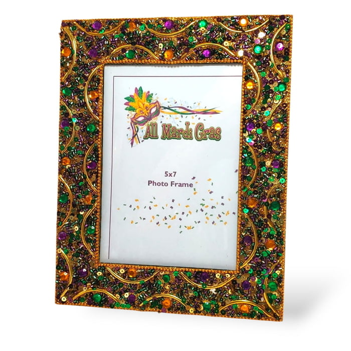 5"x 7" Gold Jeweled Mardi Gras Frames