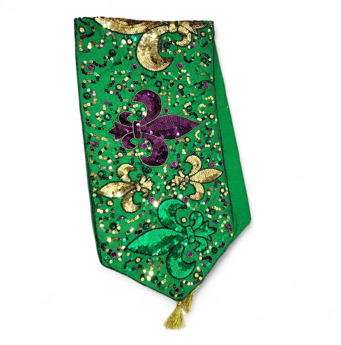 12" X 52" Fleur de Lis Table Runner