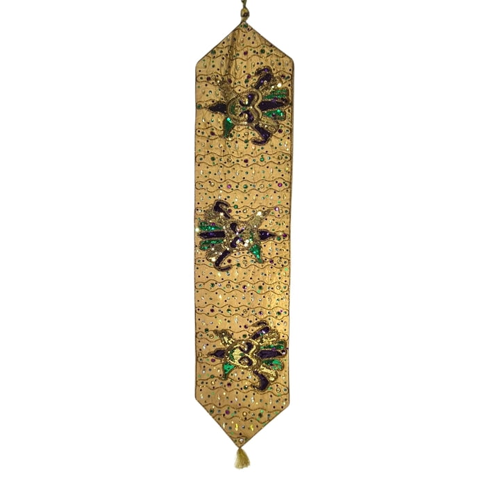 12" x 52" Jeweled Table Runner with Jester Mask