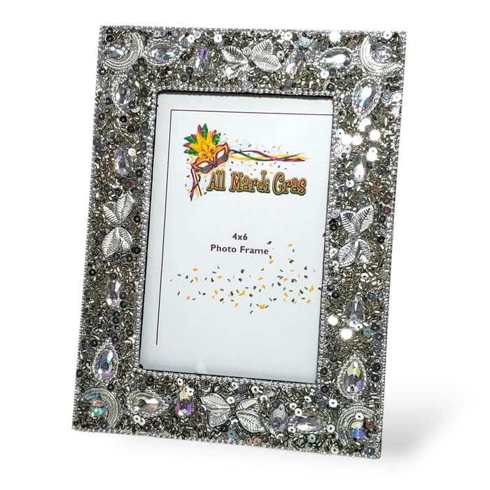 All Silver Teardrop Frame 4" x 6"