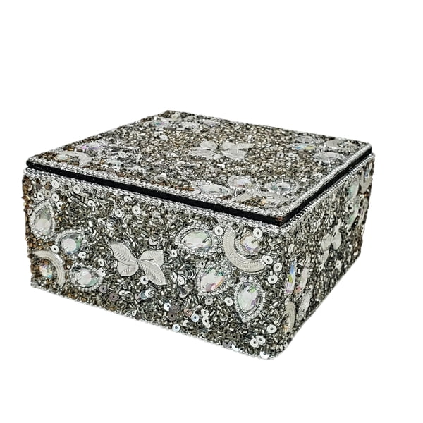 ALL Silver Teardrop Box 5" SQ