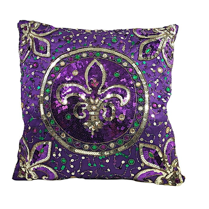 Purple Pillow w FDL Center and Corners 16"SQ