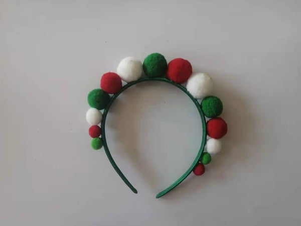 12" POM POM CHRISTMAS HEADBAND