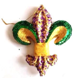 Mardi Gras Sequin Fleur De Lis 6×8, Mardi Gras decorations, Fleur de lis