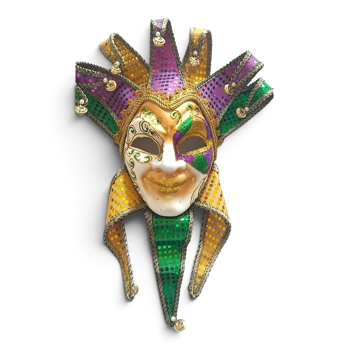 20-918 Full Face Jolly Mask w 10 Horns (Fall 2026 shipping)