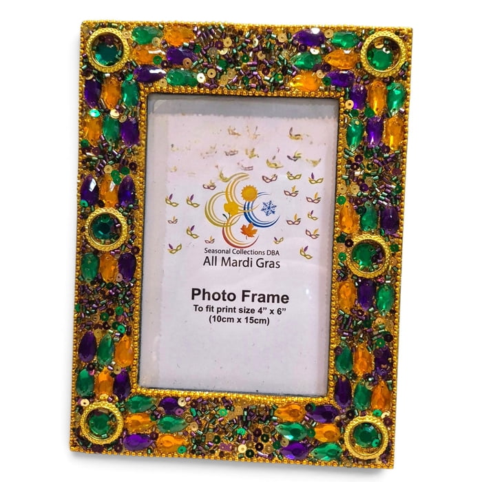 Gold Rings with Jewels Frame 4" x 6"
