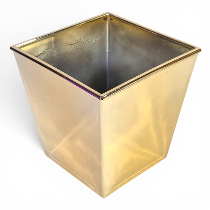 New!! 5"x5"x5.25" Gold Plastic Pot (Fall 2026 shipping)