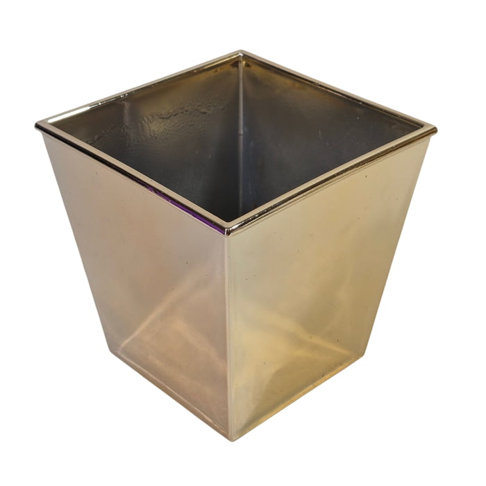 New!! 5"x5"x5.25" Gold Plastic Pot (Fall 2026 shipping)
