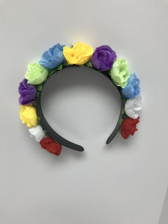 Multi Color Flower Headbaned