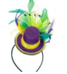 5.25"D X 11.5"H PURPLE HAT W GOLD GREEN TRIM