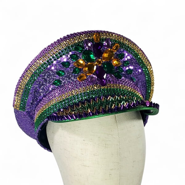 10"L X 6.25"H JEWELED " POLICE" HAT