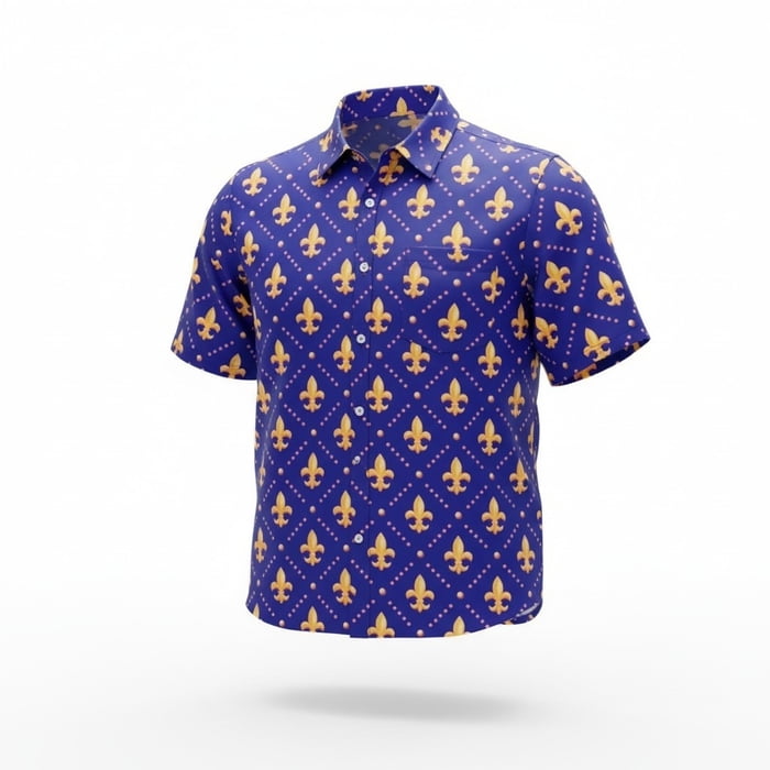 NEW!!! Men's Purple Shirt w Gold FDL 10 pc