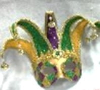 NEW!! 9" x 10" Harlequin Mask w Horns