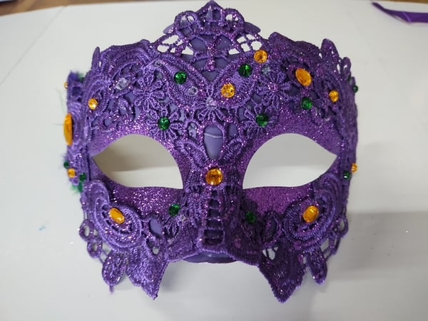NEW!!! 12" X 5" Lace Jeweled Eye Mask