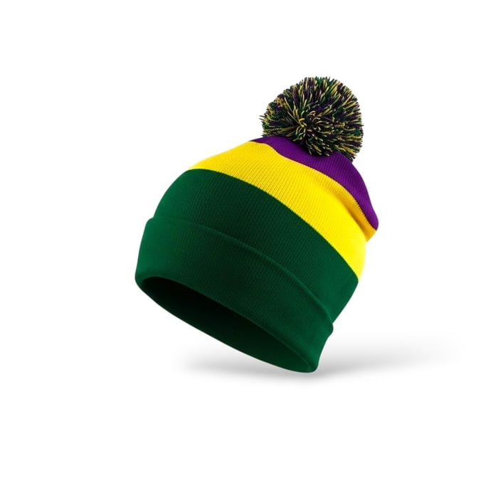 Mardi Gras Knit Hat