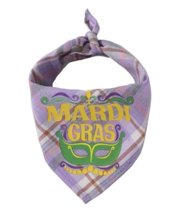 12" x 24" DOG BANDANA FOR MARDI GRAS