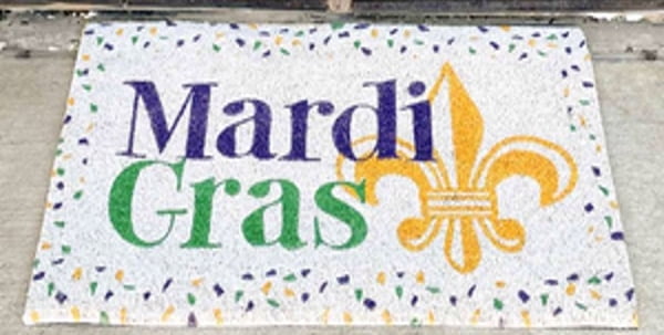 NEW!!! 20" X 32" MARDI GRAS DOORMAT