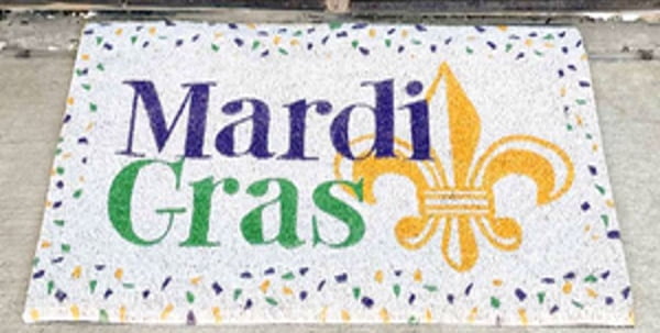 NEW!!! 20" X 32" MARDI GRAS DOORMAT