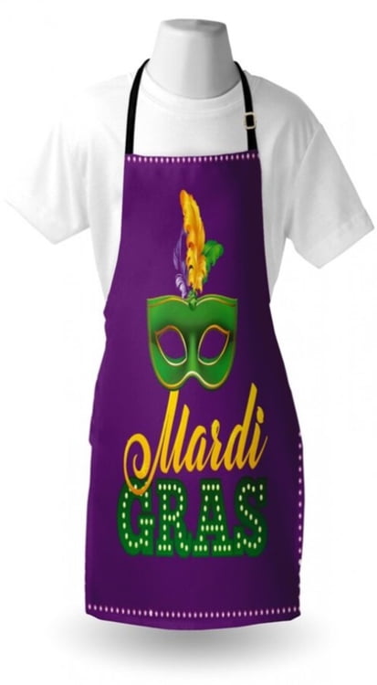 20" X 28" Purple MARDI GRAS Apron