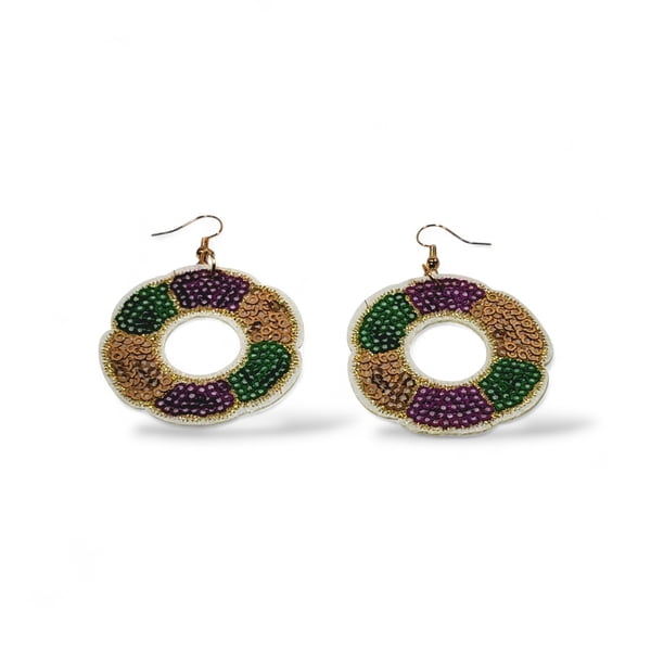 NEW!! King Cake Earring NO FDL IN MIDDLE