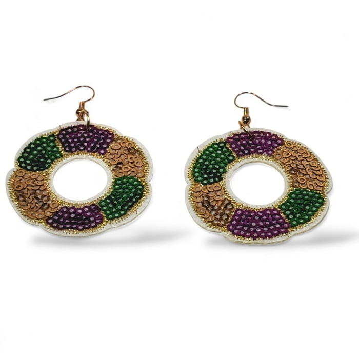 NEW!! King Cake Earring