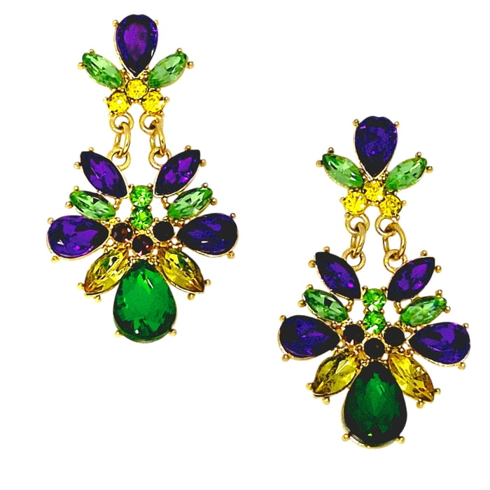 New!! Mardi Gras Jeweled Earrings (Fall 2026 shipping)