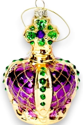 2.75" Glass Crown Ornament