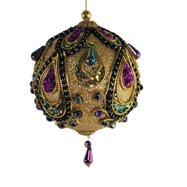 3.5" Gold Sparkle Ornament