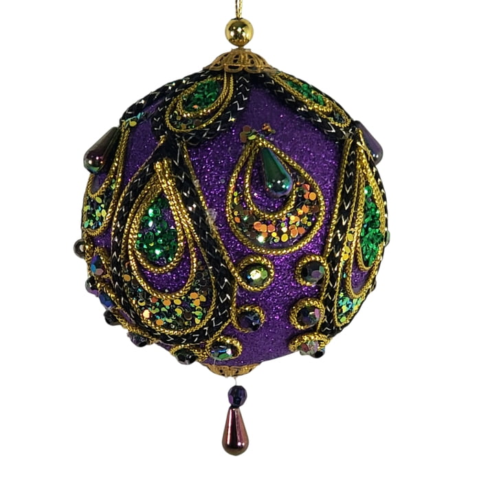 3.5" Purple Sparkle Ornament