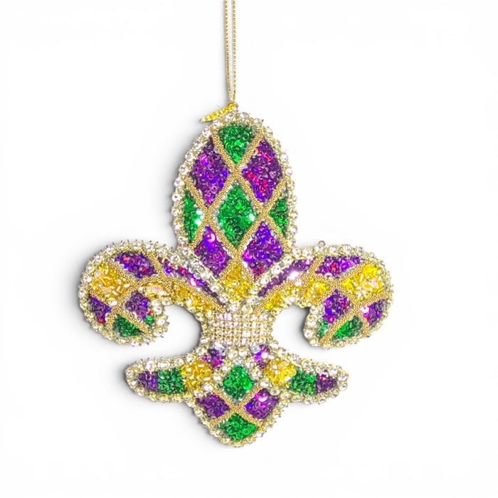 New!! 4.5" X 5" Sparkling Fleur de Lis (Fall 2026 shipping)